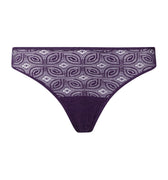 Ruby Geometric Lace Thong | Amethyst 70854-2431